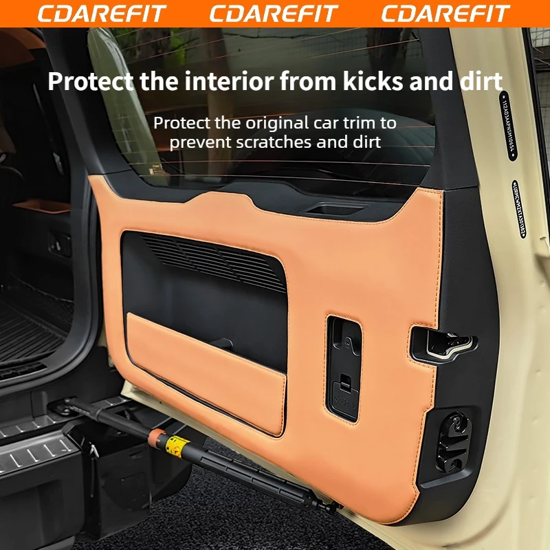

for Chery iCAUR iCAR V27 Car Tailgate Anti-Kick Mat Rear Trunk Anti-Scratch Leather Protective Pad Stickers Upgrade Accessories