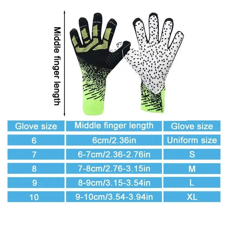 2024 Latex Goalkeeper Gloves Thickened Football Professional Protection Adults Teenager Goalkeeper Soccer Goalie Football Gloves