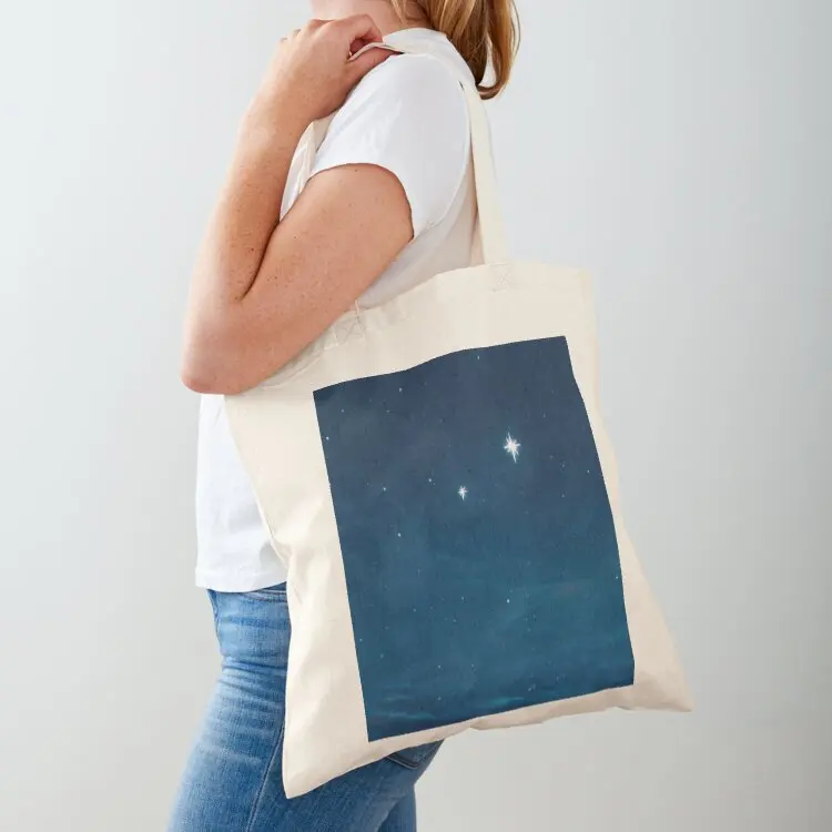 second star to the right Tote Bag Women's shopper bag sacs de shopping custom fabric bag shopping logo