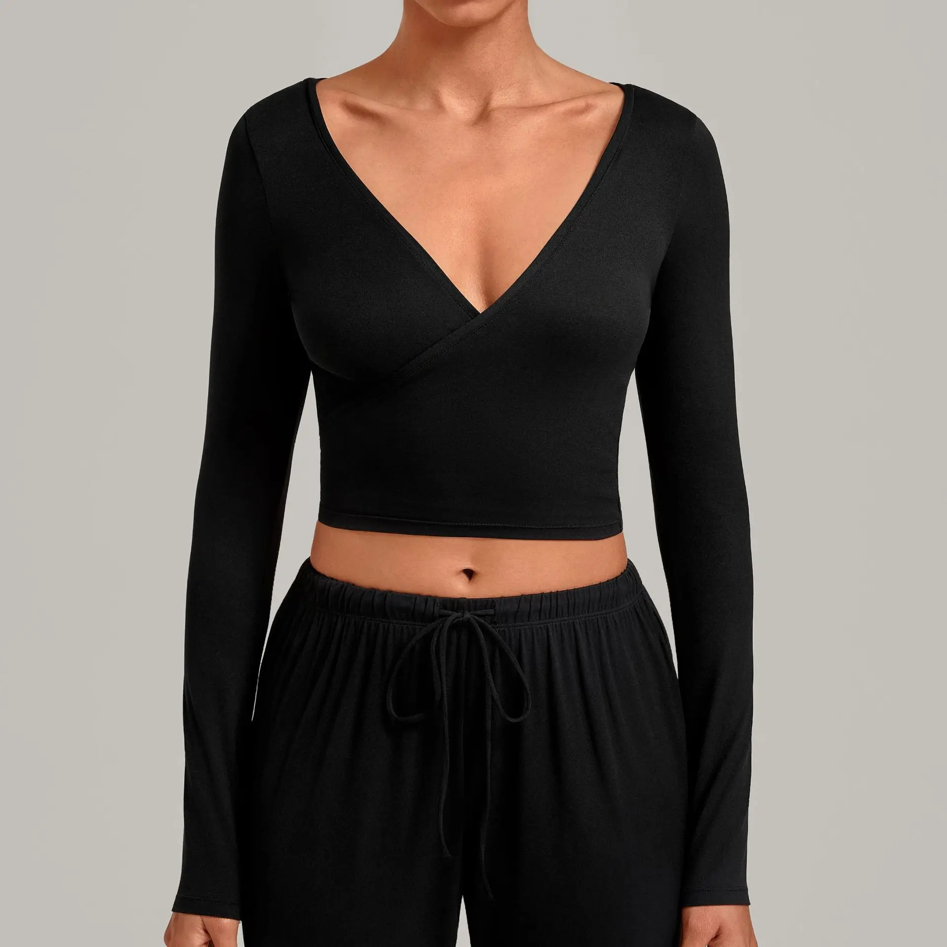 Outdoor Cover-up Cardigan Shawl Yoga Outerwear Long Sleeves Home Casual Clothes Top Strappy Women's Yoga Sports Fitness Clothes