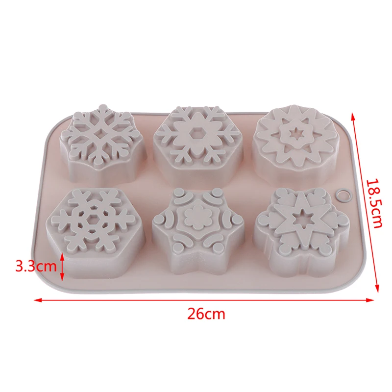 Snowflake Shape Soap Silicone Mold Christmas Aroma Gypsum Plaster Crafts Mould Snow Silicone Soap Candle Molds