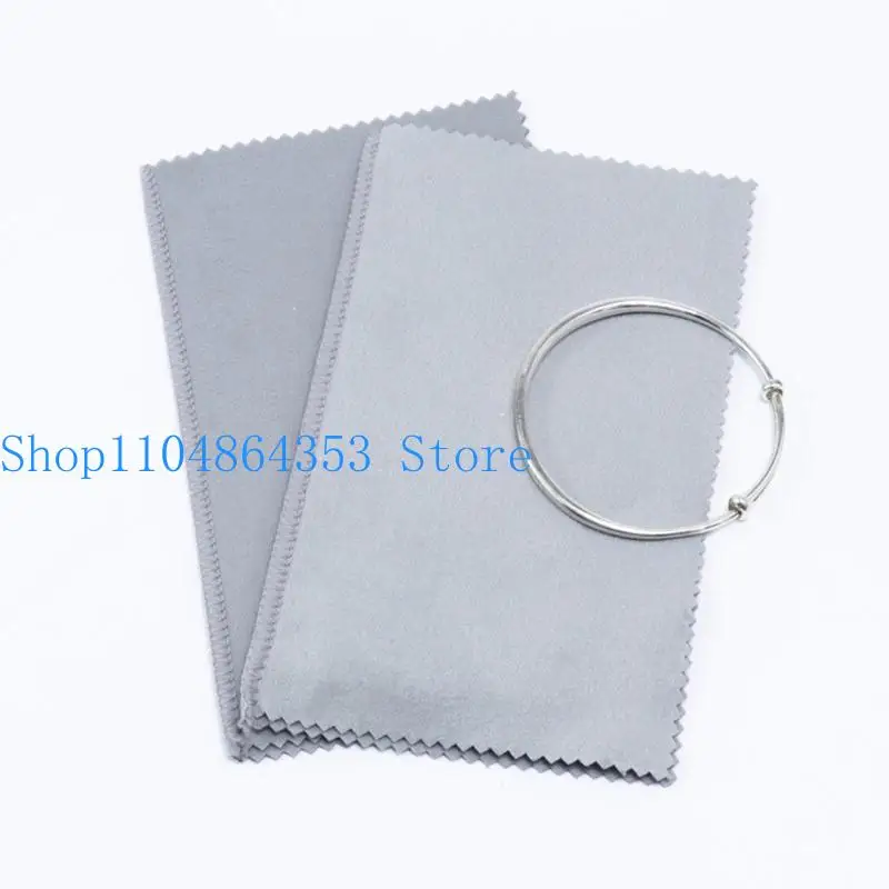 652F قماش تلميع معدني أنيق متعدد الأغراض ملحقات منزلية قماش قطني قوي كبير محمول للمجوهرات والعملات المعدنية #4