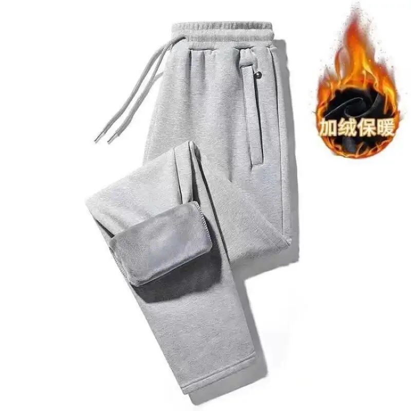 メンズ服スウェットパンツ新しい秋冬ベルベット多用途服メンズストレートレッグパンツカジュアルスウェットパンツ弾性パンツ