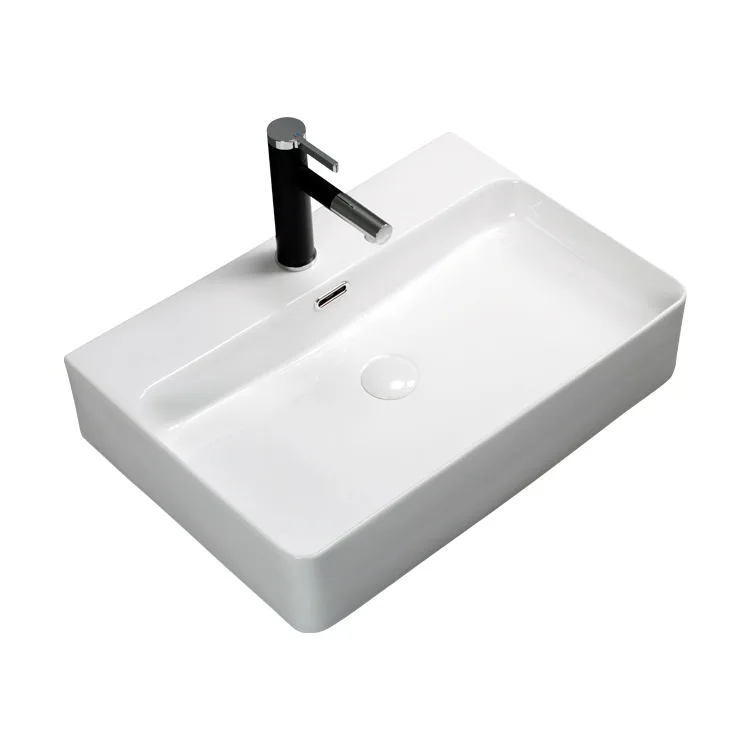On-stage Wash Basin Square Art Wash Ceramic Household Modern Simple Ceramic Integrated Basin
