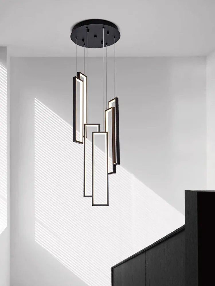 

Modern black led stainless steel round latex pendant pendant light, duplex loft indoor ceiling lighting decorative lights.