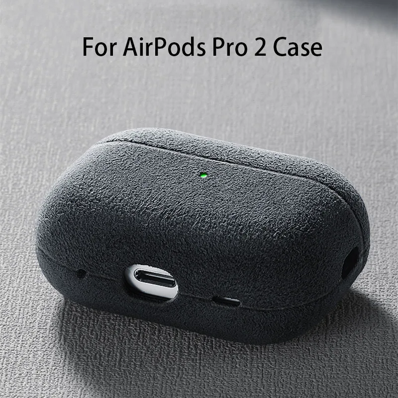 Zamszowe etui na słuchawki AirPods Pro 2. Luksusowe skórzane etui ochronne na słuchawki AirPods Pro drugiej generacji.