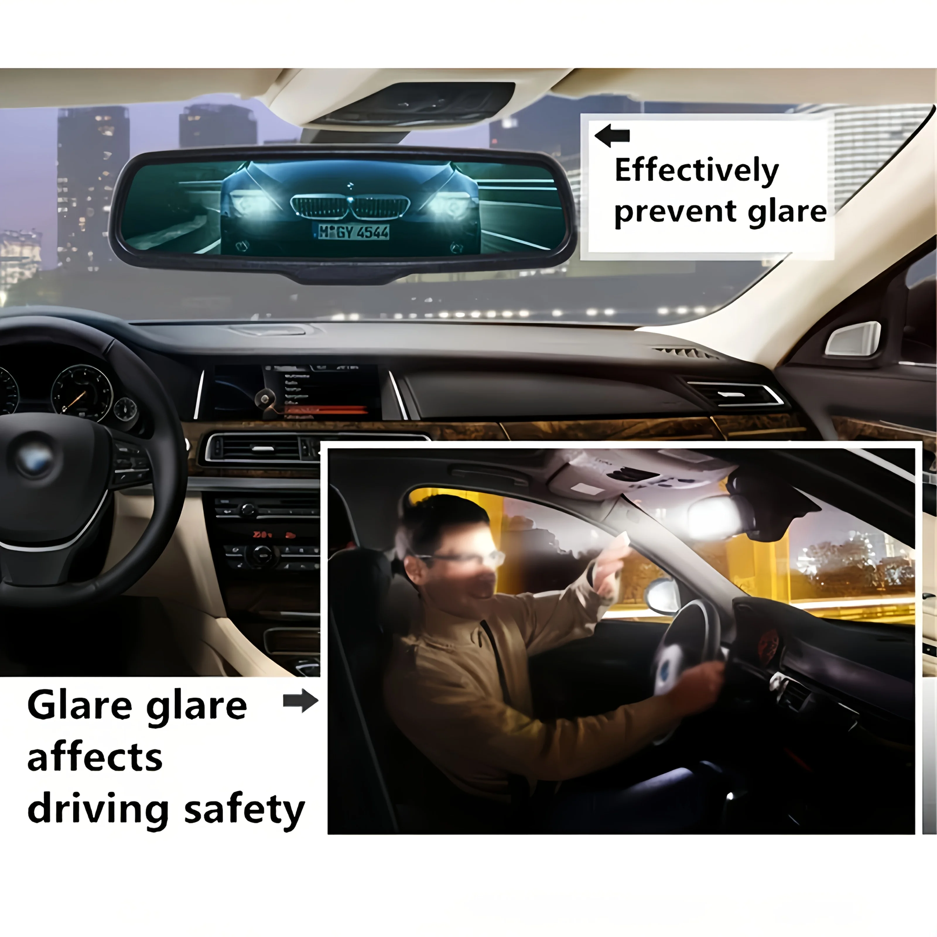 Anti-Glare Car Interior Mirror Film Rearview Mirror Anti Fog Film Auto Night Reversing Glare Protection Sticker Accessories view 6