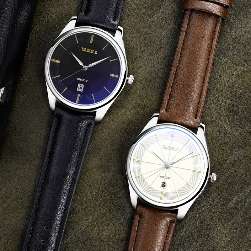 Men's Quartz Watch Basic Collection Series with 41mm Dial and Date Just Calendar Function Microfiber Strap Waterproof 30M