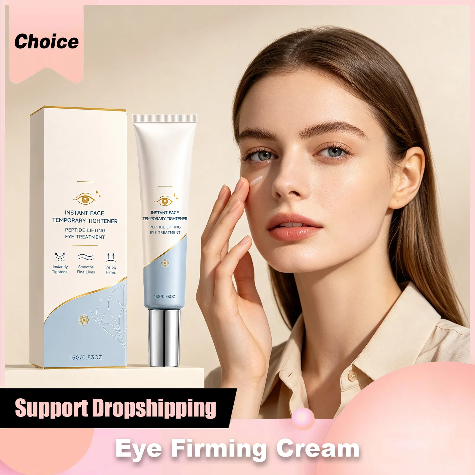 Copper Peptide Eye Cream Firming Anti-Wrinkle Reduce Fine Lines Relieve Fatigue Dark Circle Eyes Bag Remover Brighten Eye Creams