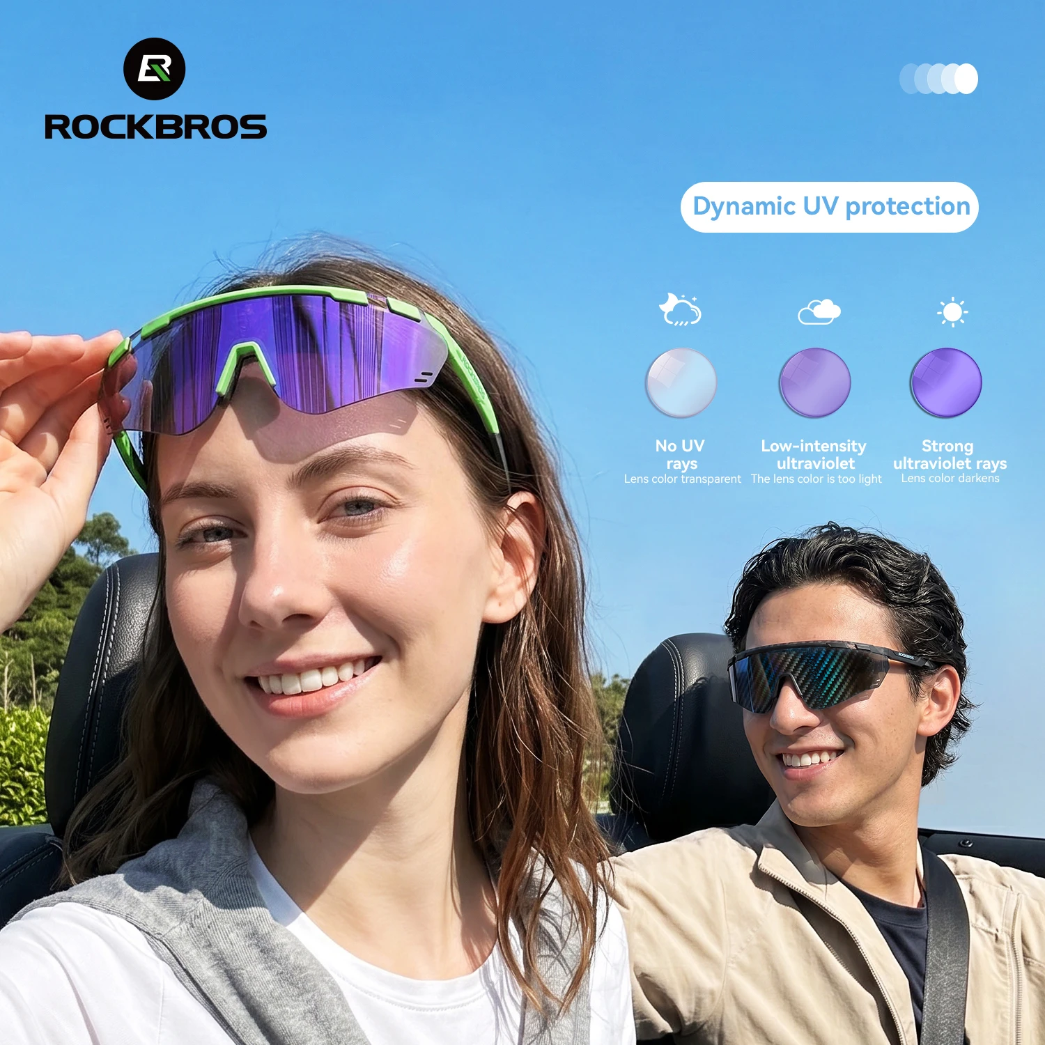 rockbros-サイクリングメガネ-uv400-保護サングラス男性女性フォトクロミックメガネ-mtb-ロードバイクハイキング釣り運転ゴーグル