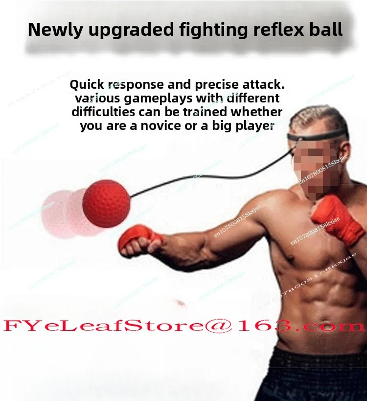 Household Head-mounted Elastic Ball with Rope Boxing Reaction Target