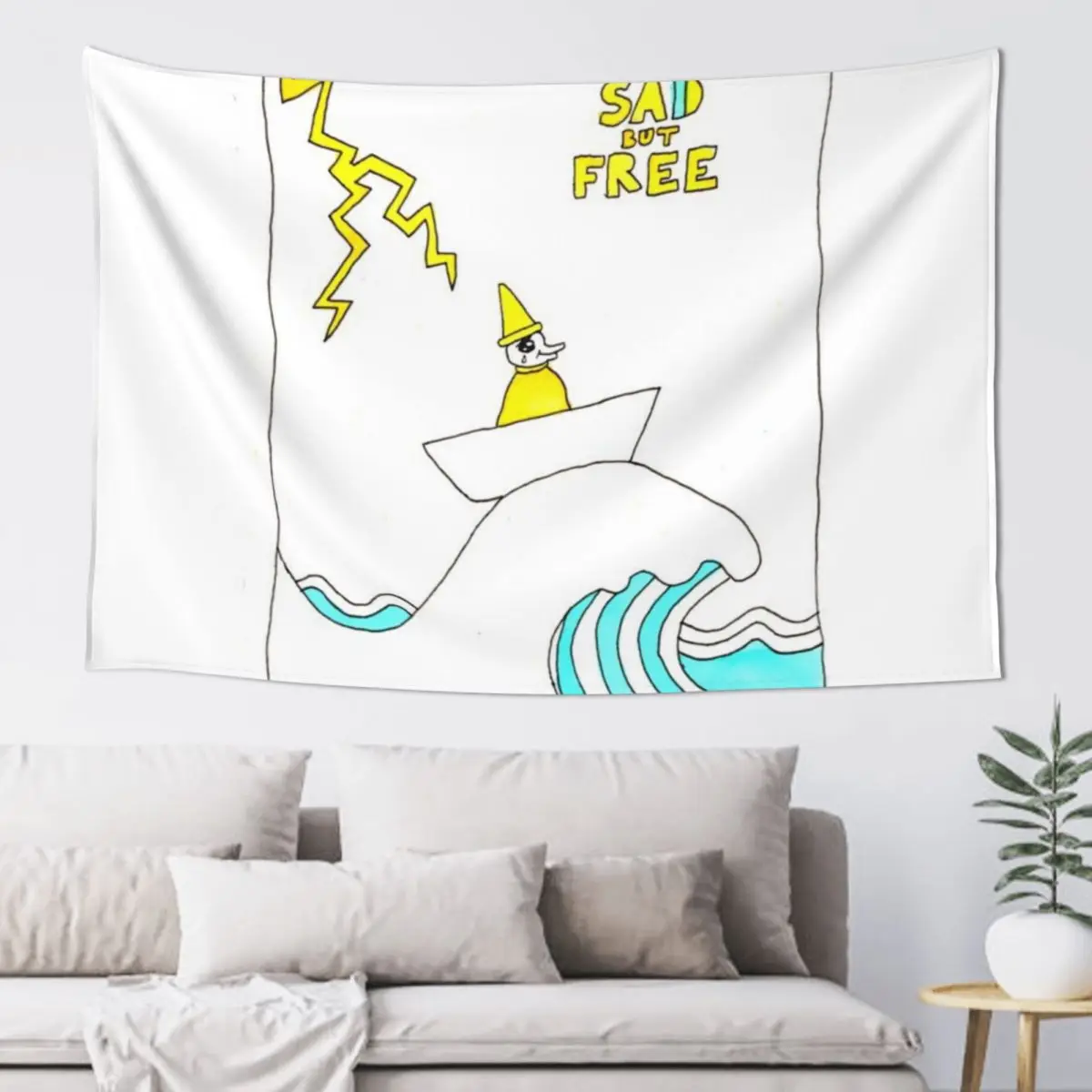 

Sad But Free Tapestry Decorative Wall House Decoration Wall Decor Room Decor Korean Style Tapestry