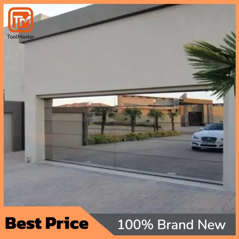 【Hot Sale】Modern Designed Tempered Aluminum Glass Garage Door Automatic Overhead Sectional For Villas Finished Surface