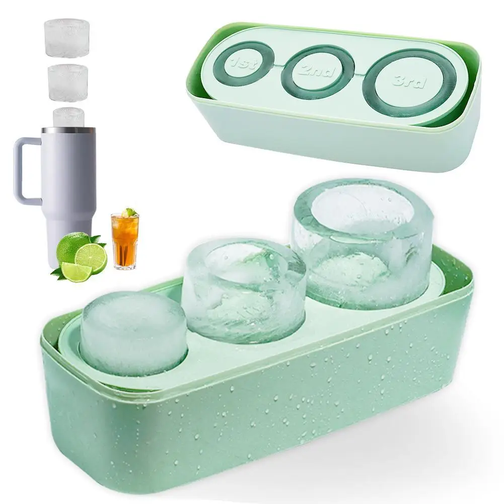 

Silicone Tray With Lid And Bin For Stanley Tumbler Cup, Chilling Cocktails, Whiskey, Drinks Clear Maker