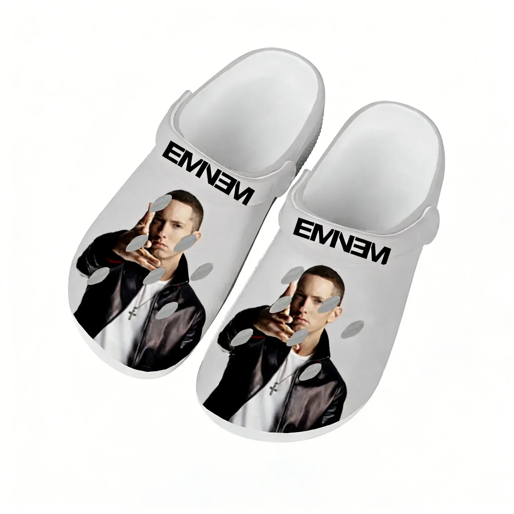 

Сандалии Eminem для мужчин, женщин и подростков: модные, дышащие, удобные пляжные шлепанцы в стиле рэпера, для сада, с возможностью индивидуального дизайна