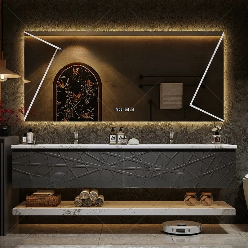 

Bathroom Cabinet Combination Bathroom Slate Seamless Ceramic Basin Wash Table Washbasin