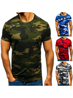 Summer Men's T-Shirt Outdoor Running Short Sleeve Tops Loose and Comfortable Daily Casual T-Shirt Fashion Camouflage Pattern