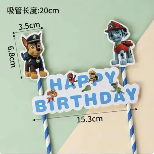 Paw Patrol Hunde Cartoon Kuchen Kerze Kinder Geburtstag Kuchen Dekoration Lieferungen Anime Figur Skye Cosplay Party Zubehör Geschenk – Detail 2