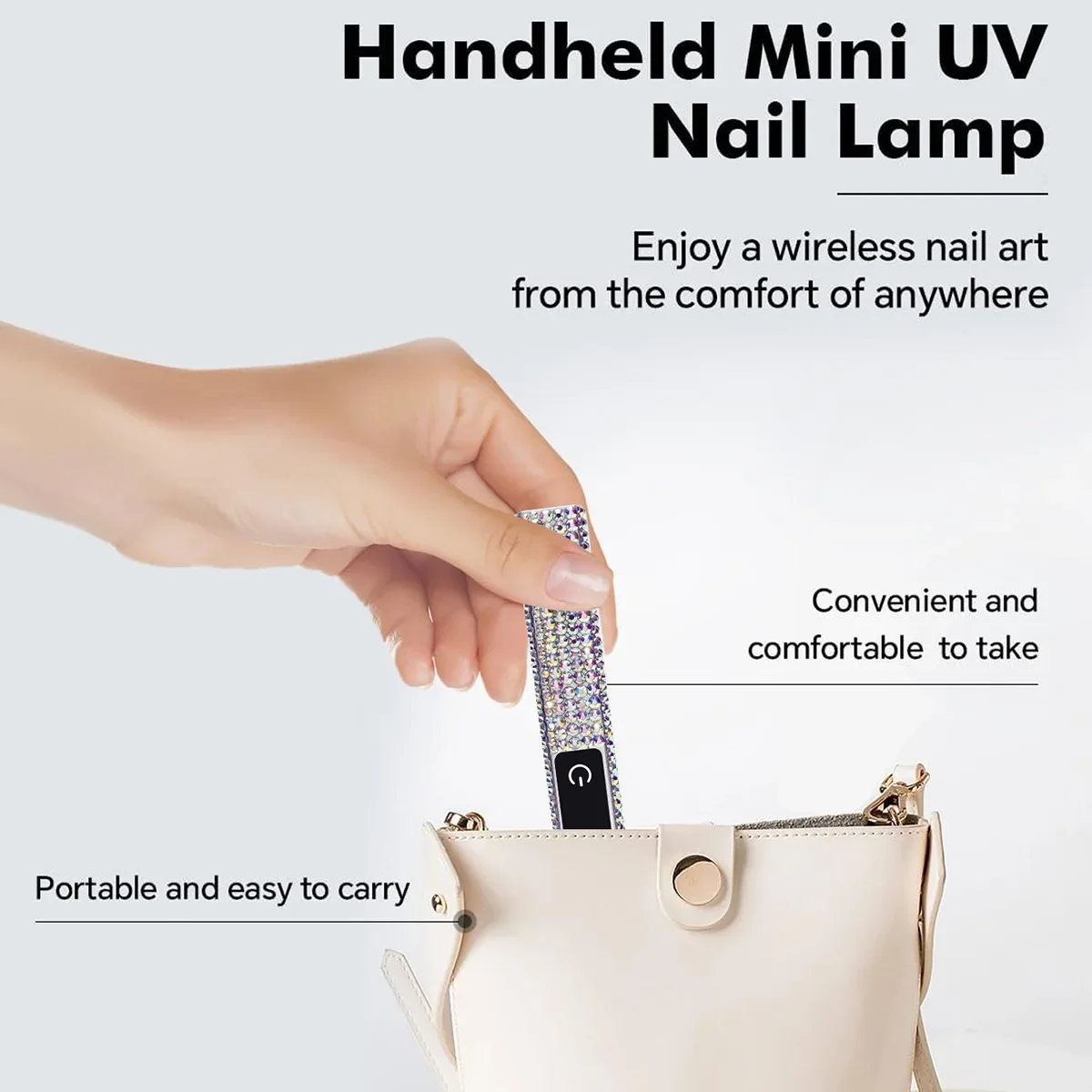 Mini-UV-LED-Nagel lampe Handheld-UV-Licht für schnelle Aushärtung mit Touchscreen tragbare Gel-LED-UV-Nagel lampe für Nagels tudio zu Hause