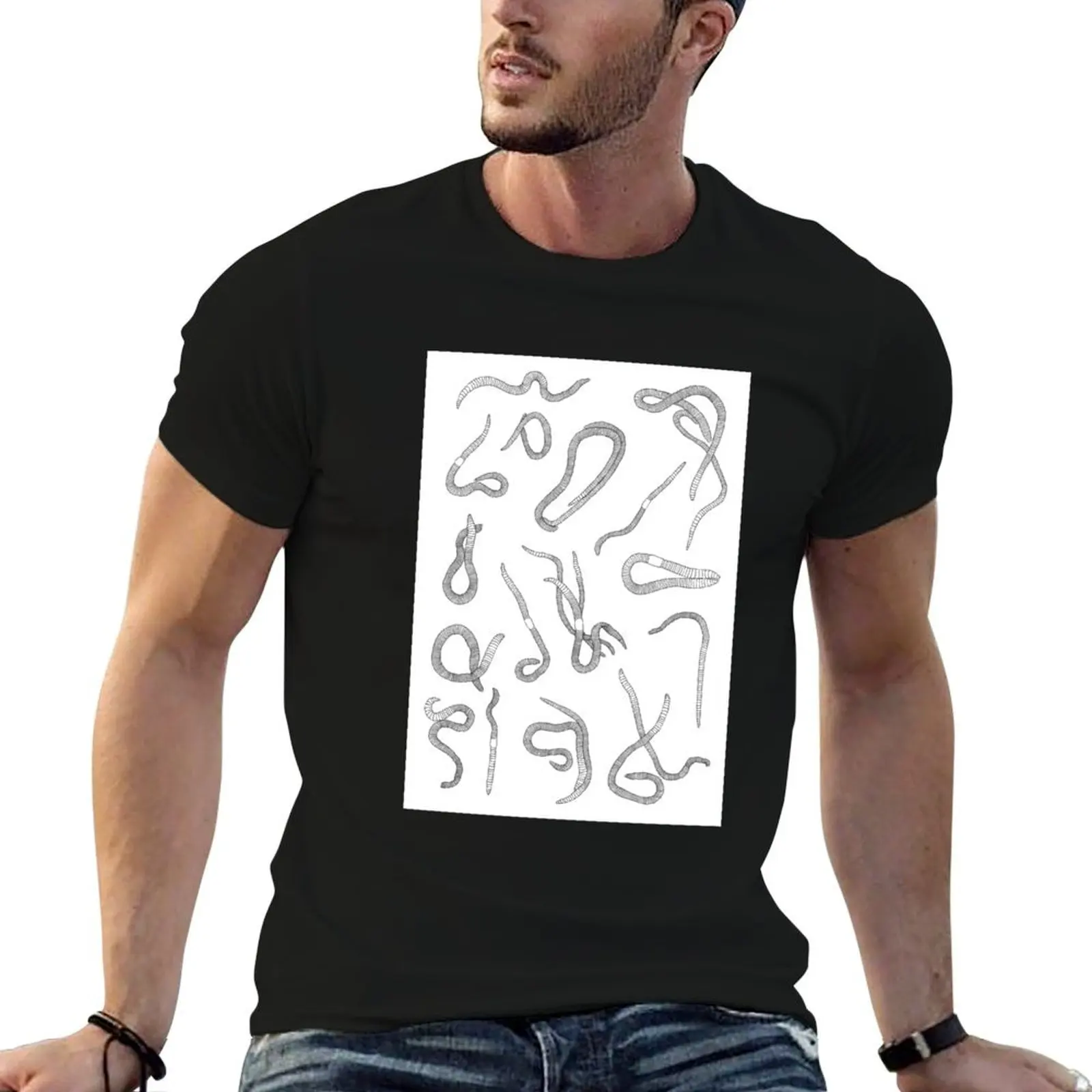 

Earthworms T-Shirt football t shirt plus size tops designer t shirt men