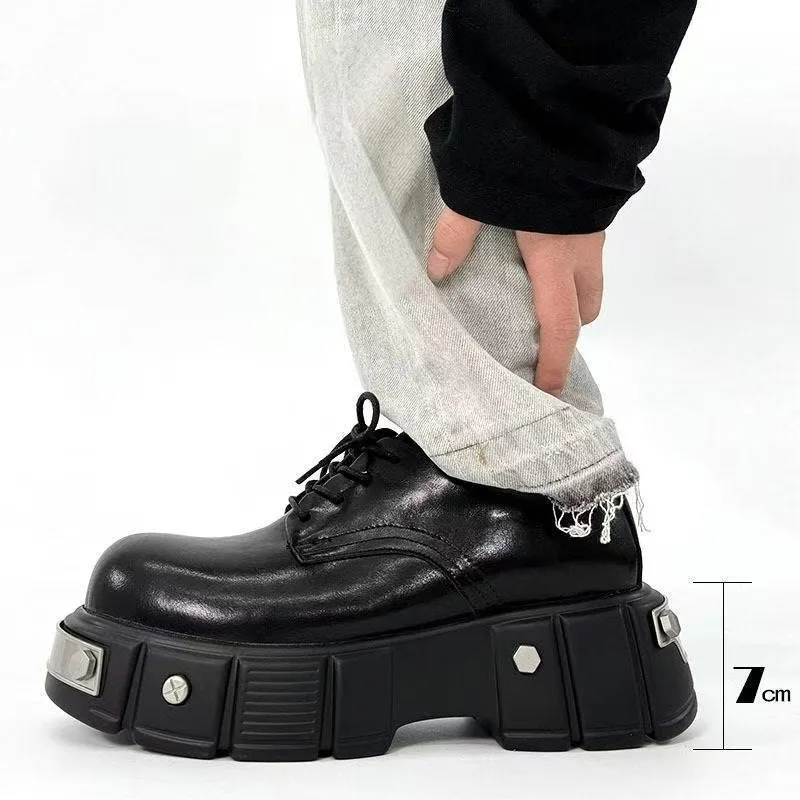 2026 جديد سميك سوليد أسود عالي الجودة/منخفض أعلى أحذية دراجة نارية للرجال ، أحذية دراجة نارية نسائية ، أحذية زوجين حجم 35-45 #4