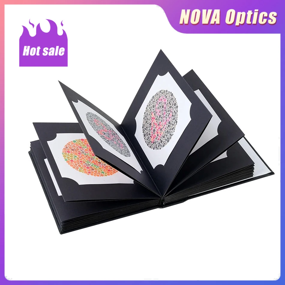 Nova High Quality 38 Plates Optometry Color Blindness Color Deficiency Numeric Test Book 2025 New Publish