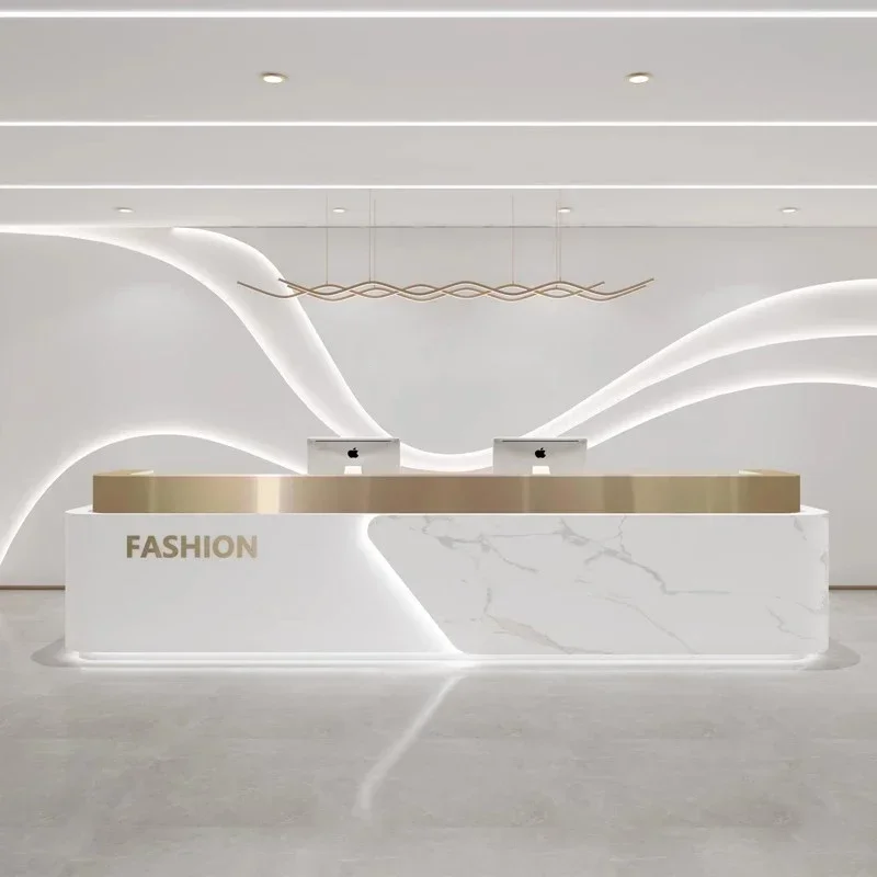 طاولات المطاعم منبر مكتب مكتب الجبهة الكنيسة المنبر التجزئة الخروج أمين الصندوق متجر أثاث مكتب الاستقبال الصغيرة #3