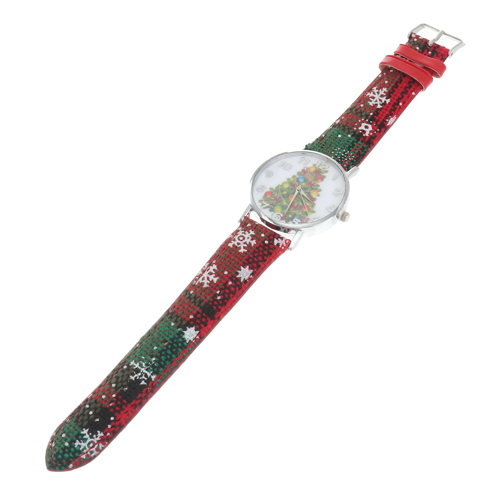 Women Fashionable Watch Christmas Pendant Elegant PU Quartz Wristwatch Beautiful Leisure Snowflake Style Watch Jewelry f