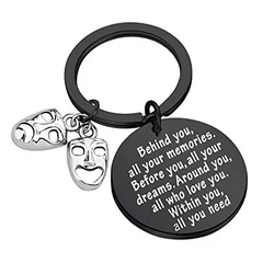 Drama Keychain Theater Gift Comedy Tragedy Masks Keychain Drama Graduation Gifts for Drama Students Actor Actress Gift