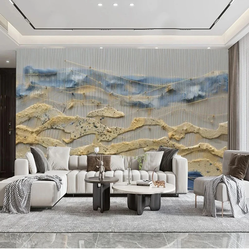 Modern Abstract Landscape Light Luxury Art Fresco papel pintado Murals Sofa Living Room Hotel Interior Home Decor 3D Wallpapers