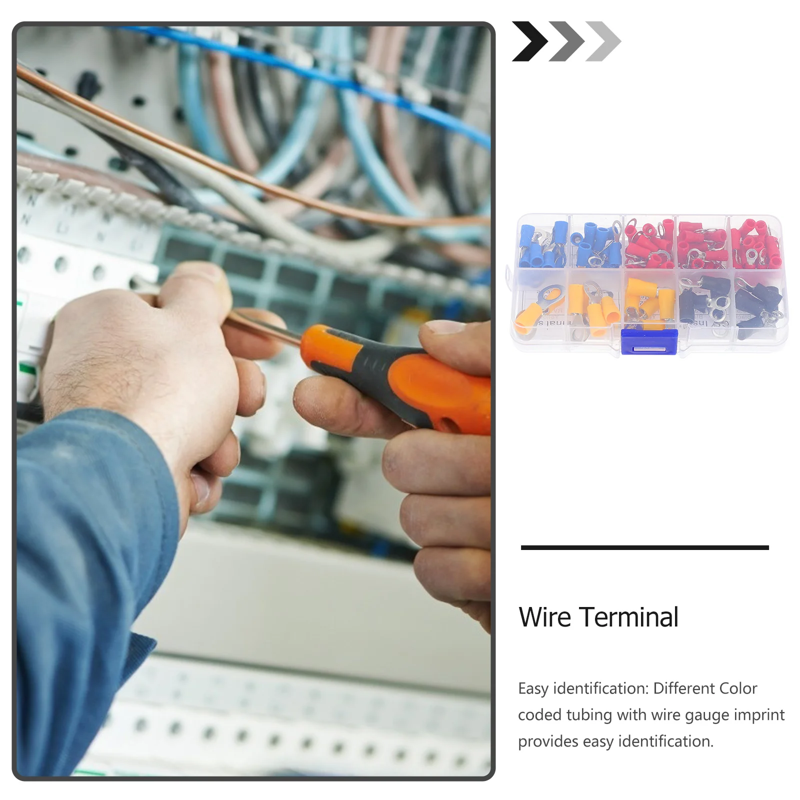 

102Pcs Wire Connector Insulation Terminal Kit Practical Crimp Connectors for Automotive Marine Electrical Use Wire Terminal