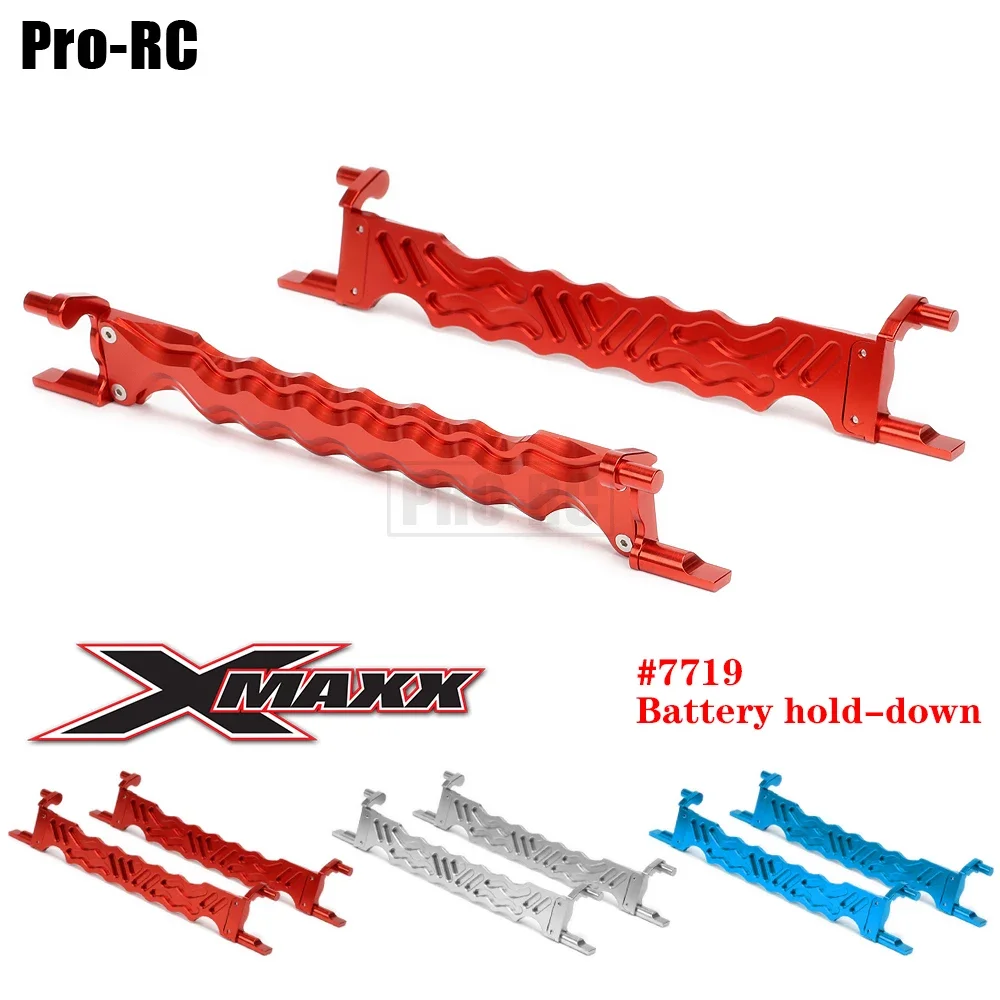 2Pcs Aluminum Alloy Battery Hold-down Holder Down #7719 for RC Crawler Car 1/5 Traxxas X-Maxx XMaxx 6S 77076-4 8S 77086-4