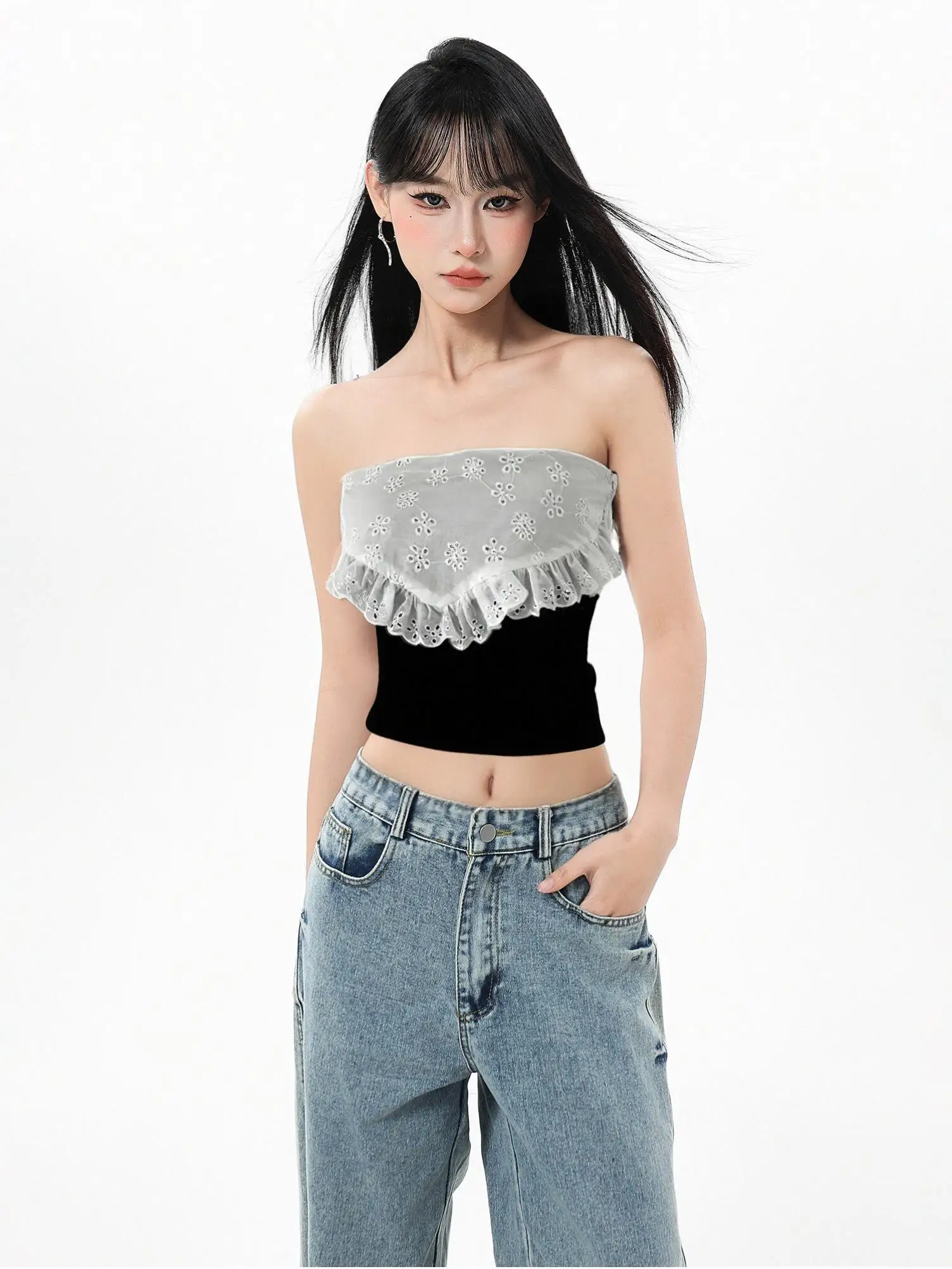 

Women's Camisole Summer French Y2k Camisole Off Shoulder Corset Top Girl Bottoming Shirt Tank Top 2000s Clothes Female 2025