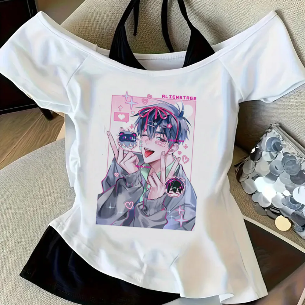 Alien Stage cropped top shoujo gyaru korean fashion cutecore scene  goth t shirt y2k manga cute gothic