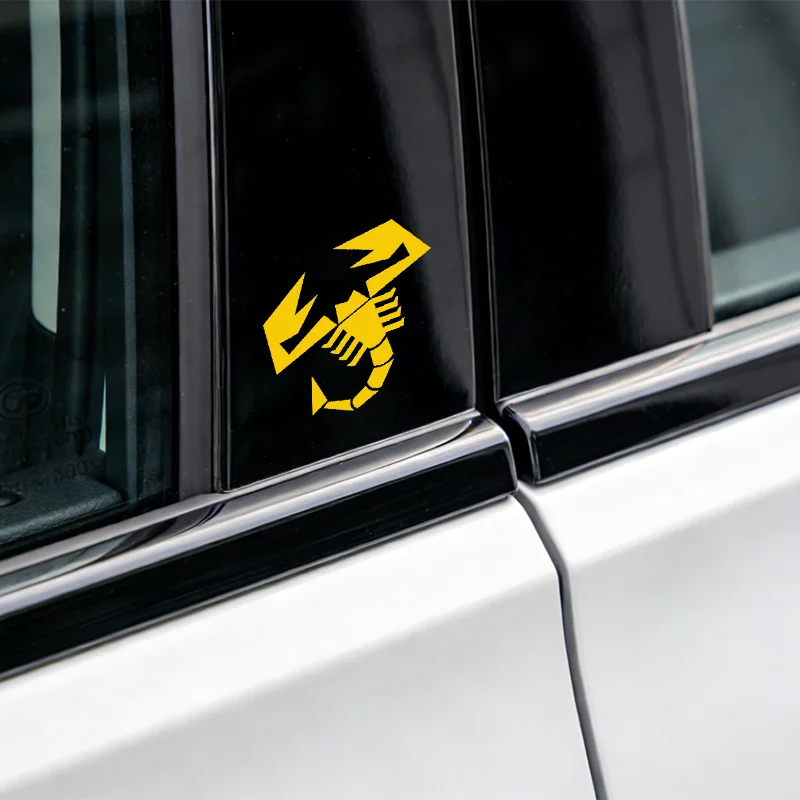 2Pcs Car Body Window & Rearview Mirror Decor Stickers Auto Styling Parts For Fiat Abarth 500 124 125 595 view 3