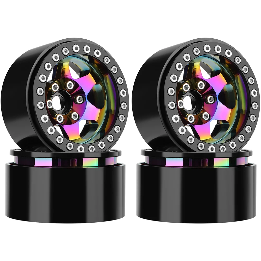 

GLOBACT Rainbow 1.9" Beadlock Wheel Rim Offset -10mm Deep Dish Aluminum Wheel for SCX10 TRX4 TRX6 Redcat Gen7 Gen8 D90 VS4-10