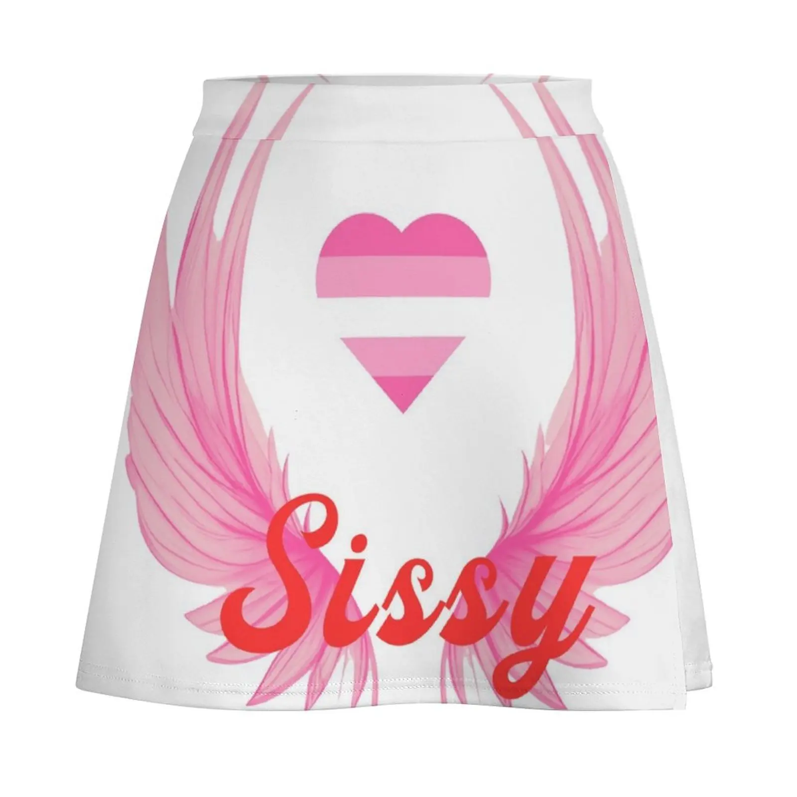 Sissy Angel Wings Transgender Heart Flag Mini Skirt Clothing outfit korean style japanese kawaii clothes Mini Skirt