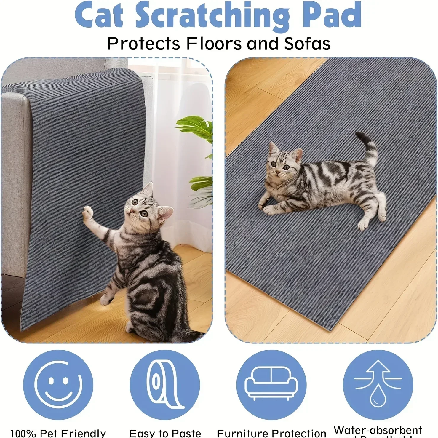 Cat Crawling Mat Anti Cat Scratch Sofa Grinding Climbing Frame Sofa Protection Self-adhesive Carpet Cats Scratch Board Cats Toys