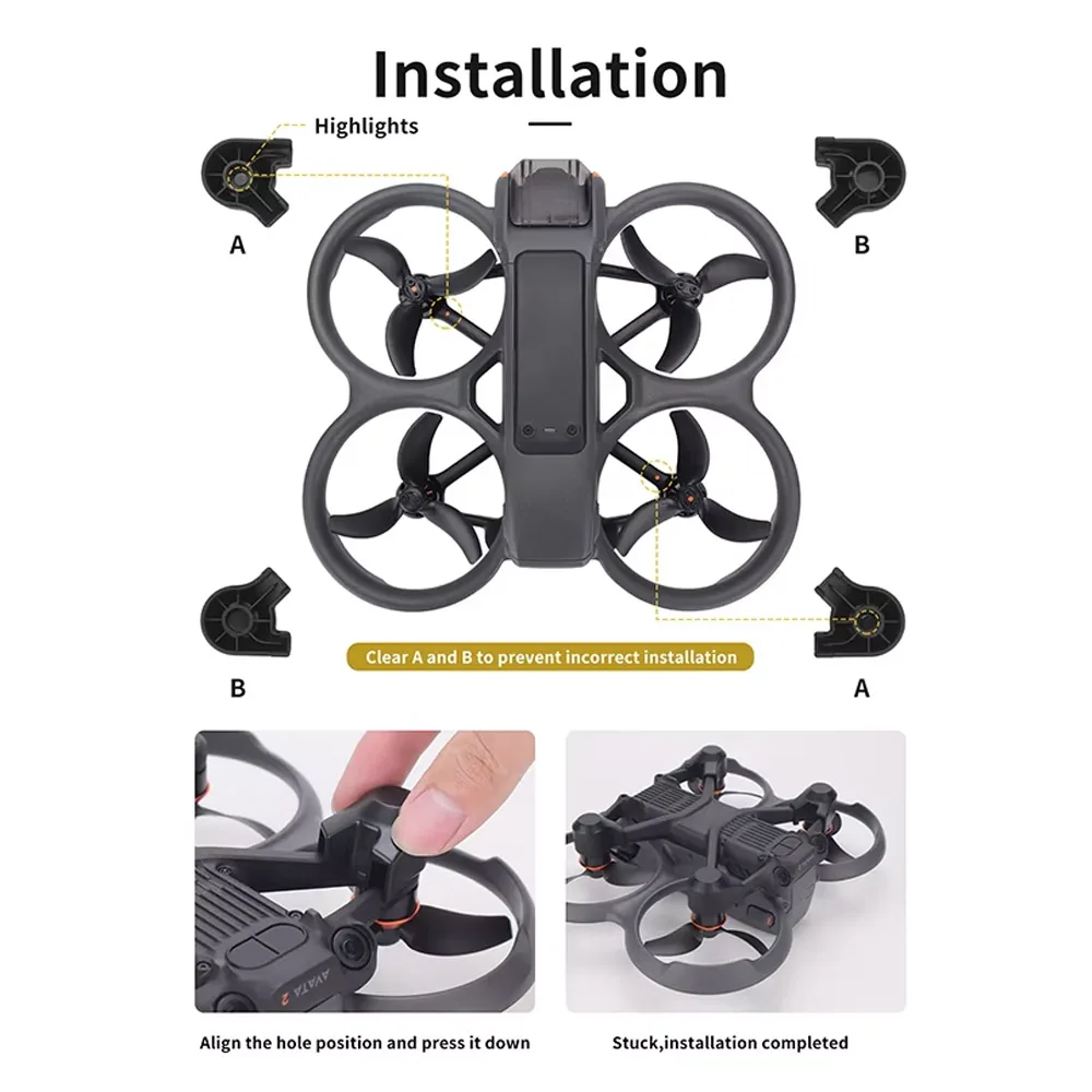 Original Landing Gear Kits for AVATA 2 Height Extended Leg Protector Quick Release Feet Extensions for AVATA 2 Drone Accessories
