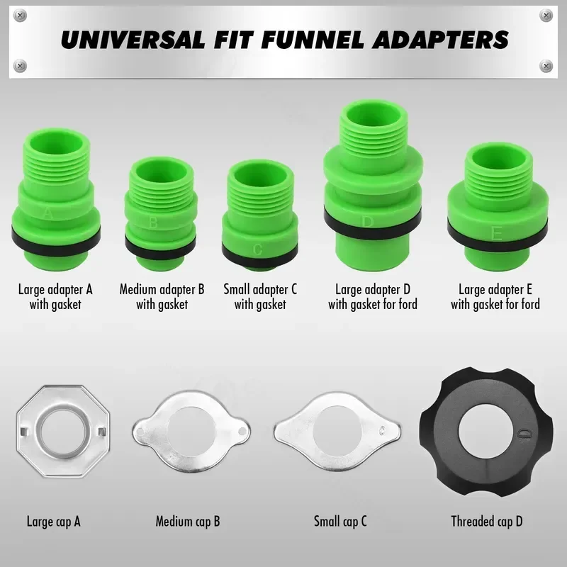 18 Piece Funnel Set for Auto Repair Cooling System Filling Anti Spill Tools Compatible with Amazon Popular Models