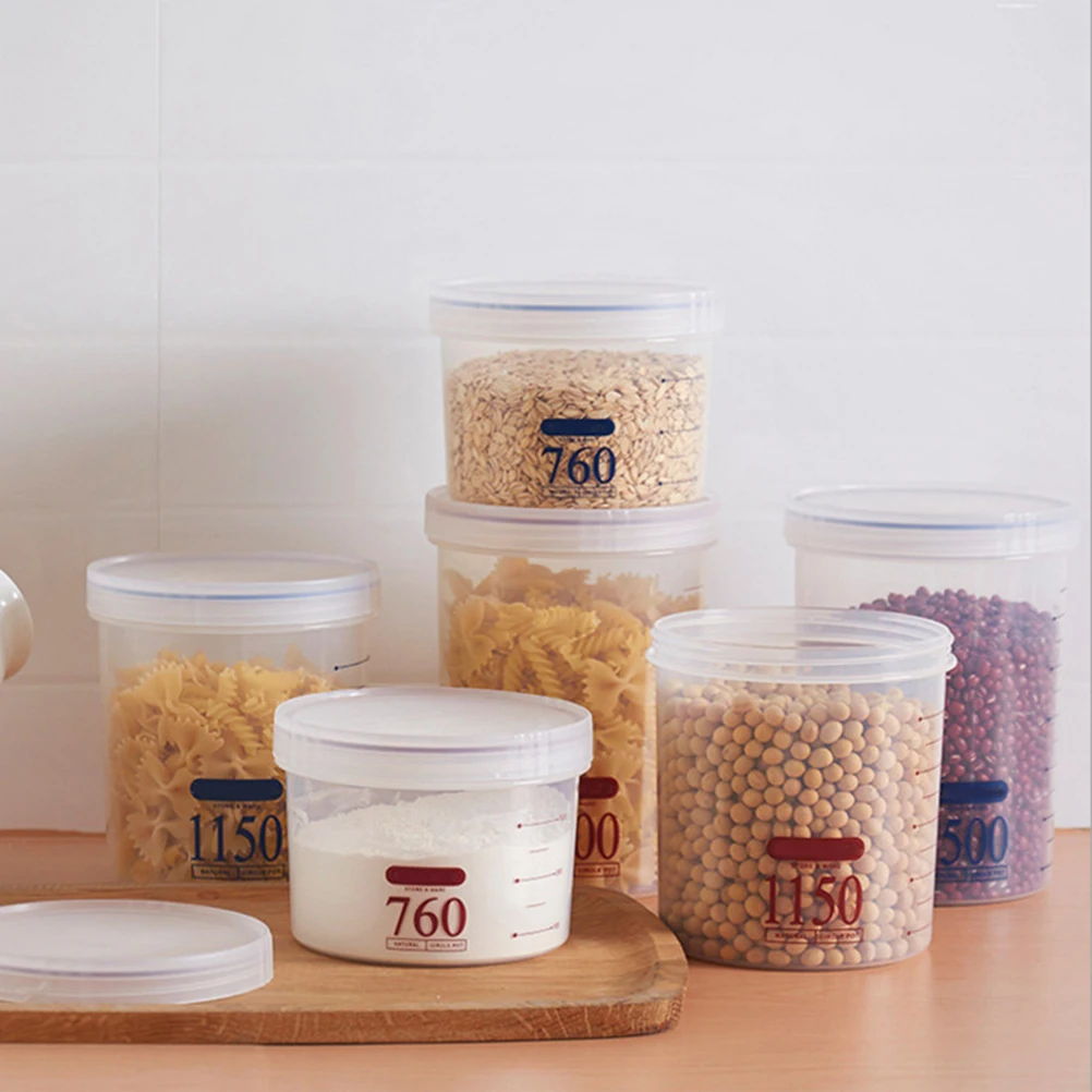 

760 Ml Sealed Containers Leak Proof Cereal Storage Bottle Dry Food Plastic Snacks Storage Box Home ganization