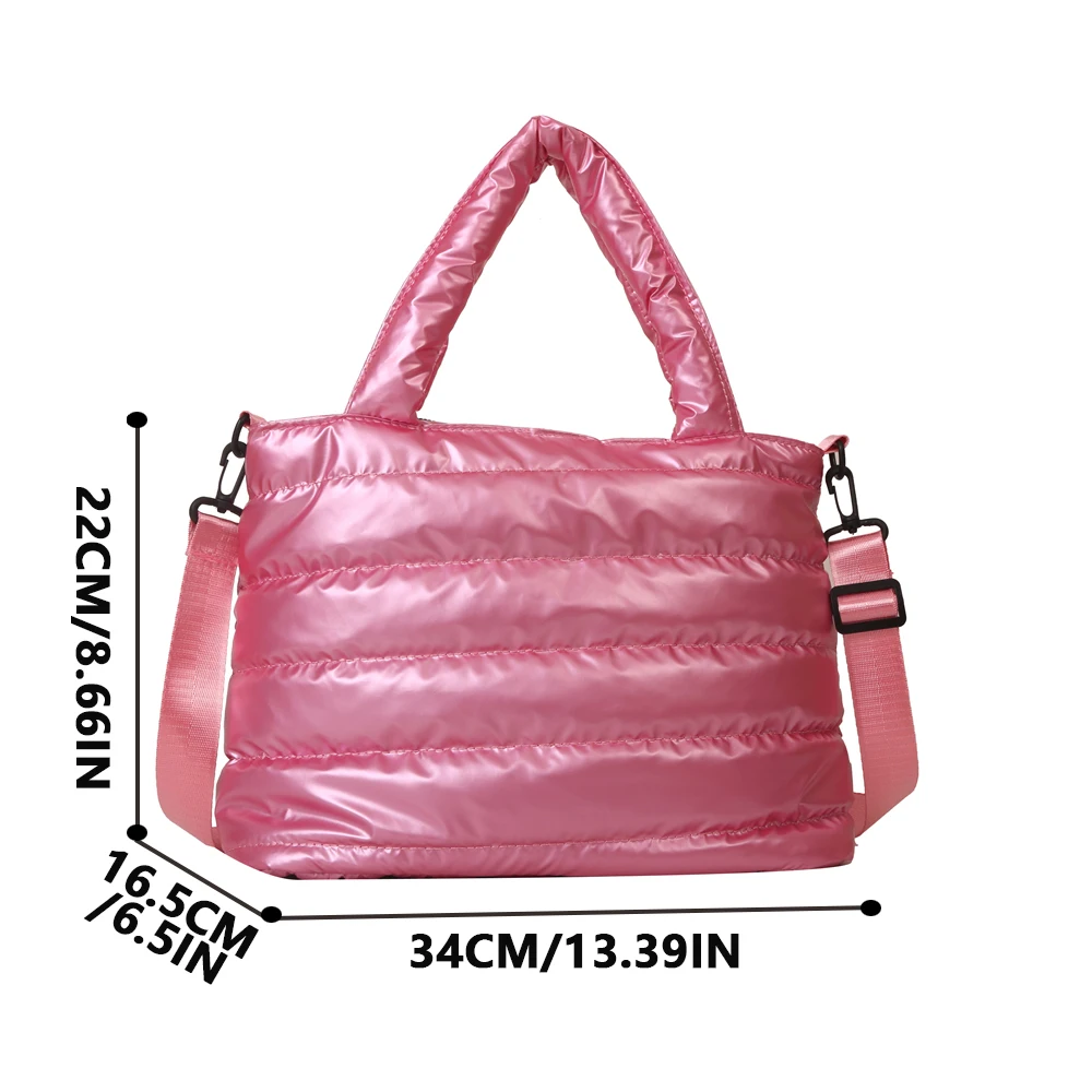 Fashion Women\'s Soft Leather Waterproof Handbag Large Capacity Quilted Shoulder Bag Travel Shopping Bag