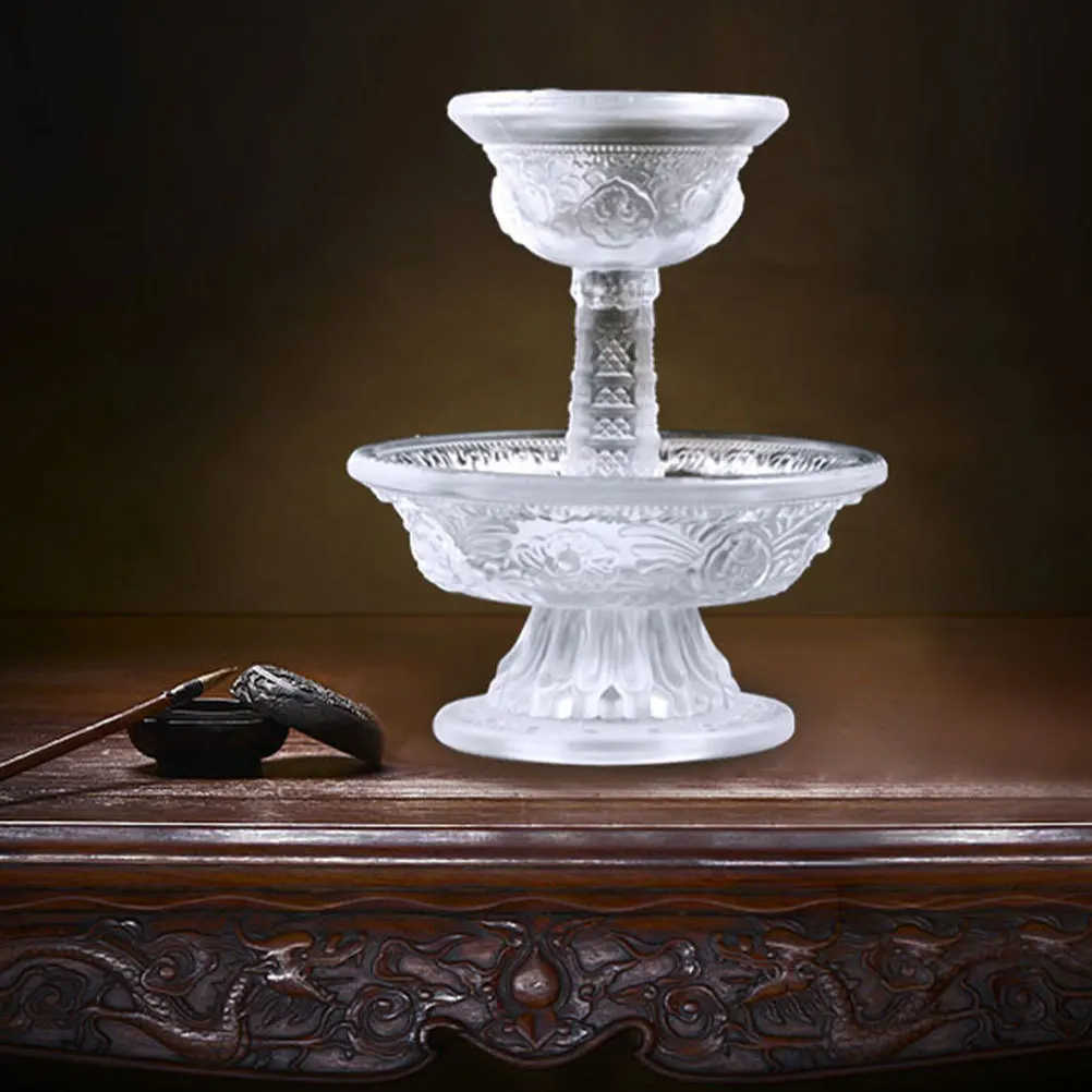 

2Pcs Multi-Used Footed Tray Compact Stable Very Practical Great Gift Buddhism Friends Believe in Buddhism Supplies