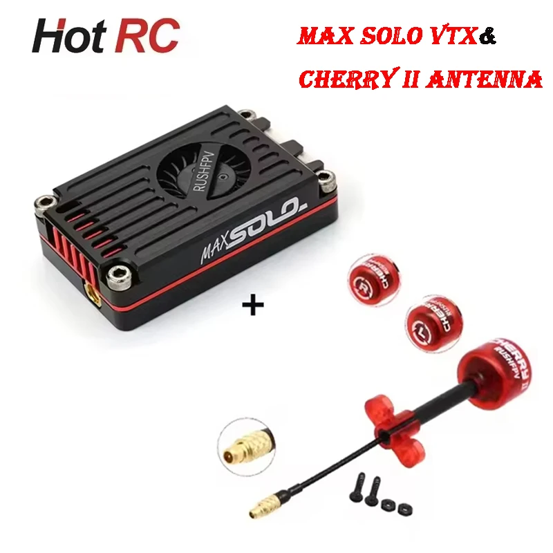 RUSH TANK MAX SOLO 5.8G 2.5W 48CH VTX Video Transmitter w/ Cherry II Antenna LDS LHCP RHCP MMCX for FPV Quadcopter Racing Drone