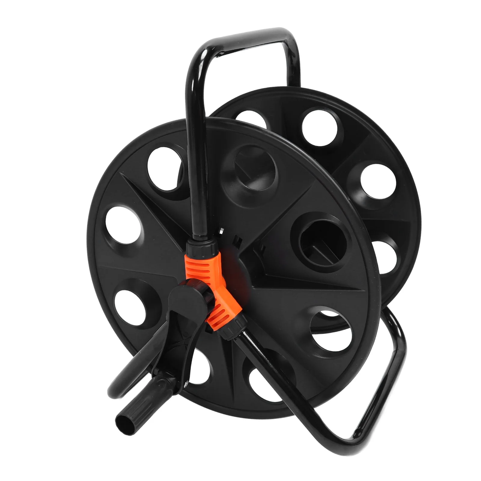 Garden Hose Reel for Storing 50m 1/2 Inch Water Pipe Iron ABS Portable Water Hose Holder for Outside Garden Car Lawn Yard