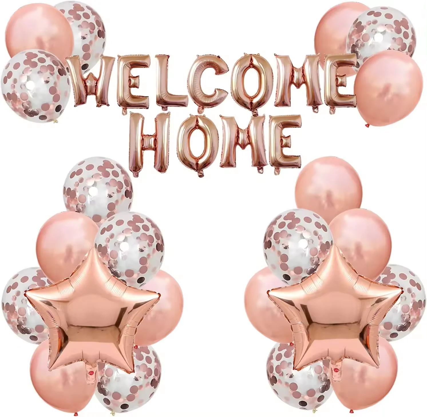 

Rose Gold Gold Welcome Home Balloon Combination Package Family Party Decoration Balloon