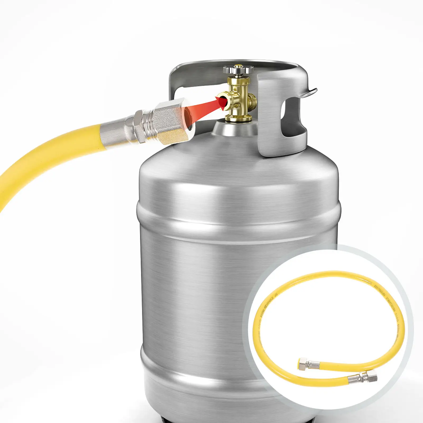 Stainless Steel Dryer Gas Line Flexible Propane Natural Gas Hose Heat Resistant Pipe Connector for Stove