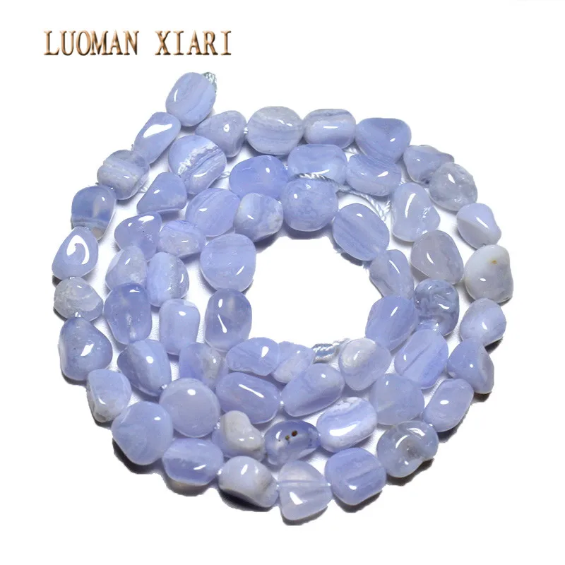 Wholesale Irregular  5-7 mm Natural Blue Lace Agat Purple  Stone Beads For Jewelry Making DIY Bracelet Necklace Strand 15\'\'