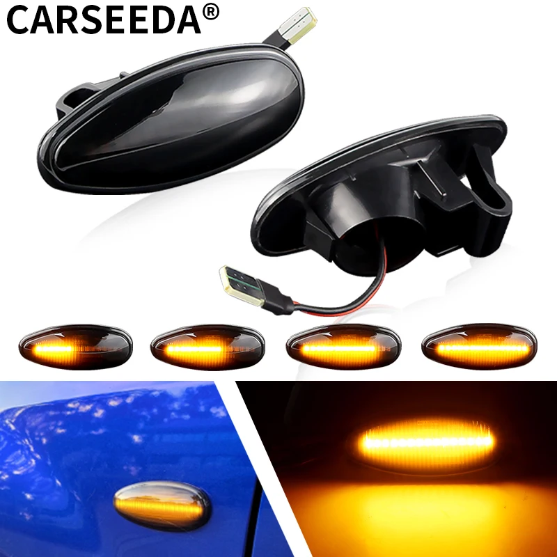 2X Dynamic LED Side Marker Turn Signal Repeater Flowing Flash Light For Mitsubishi Pajero/Montero Sport (K9) 1997-2008