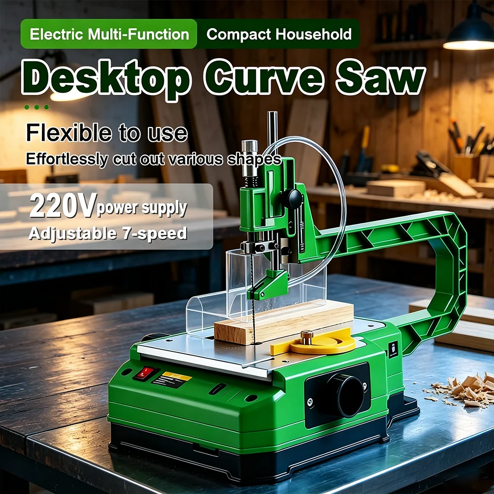 Desktop Scroll Saw Desktop Curve Saw for Precise Curve Cutting Table-mounted Curve Cutting Saw Jigsaw Table Saw Bench Curve Saw